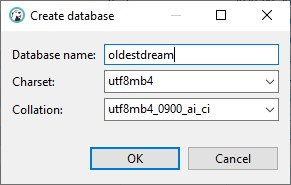 在 DBeaver 中建立 MySQL 資料庫時，可以選擇所需的 Collation